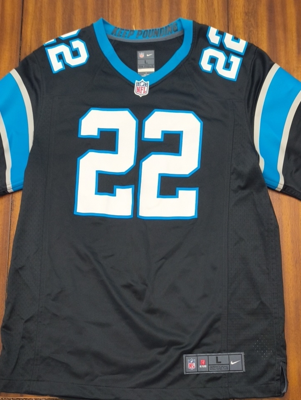 Nike Black & Blue #22 Football Jersey